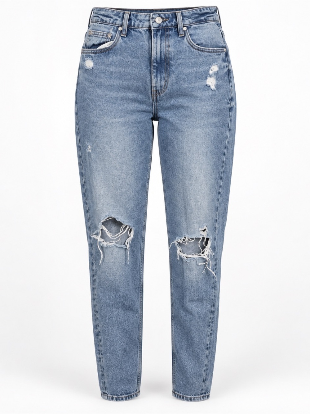 Refuge Denim Mom Jeans Size 5‎ Distressed Light Wash High Waist Streetwear Retro